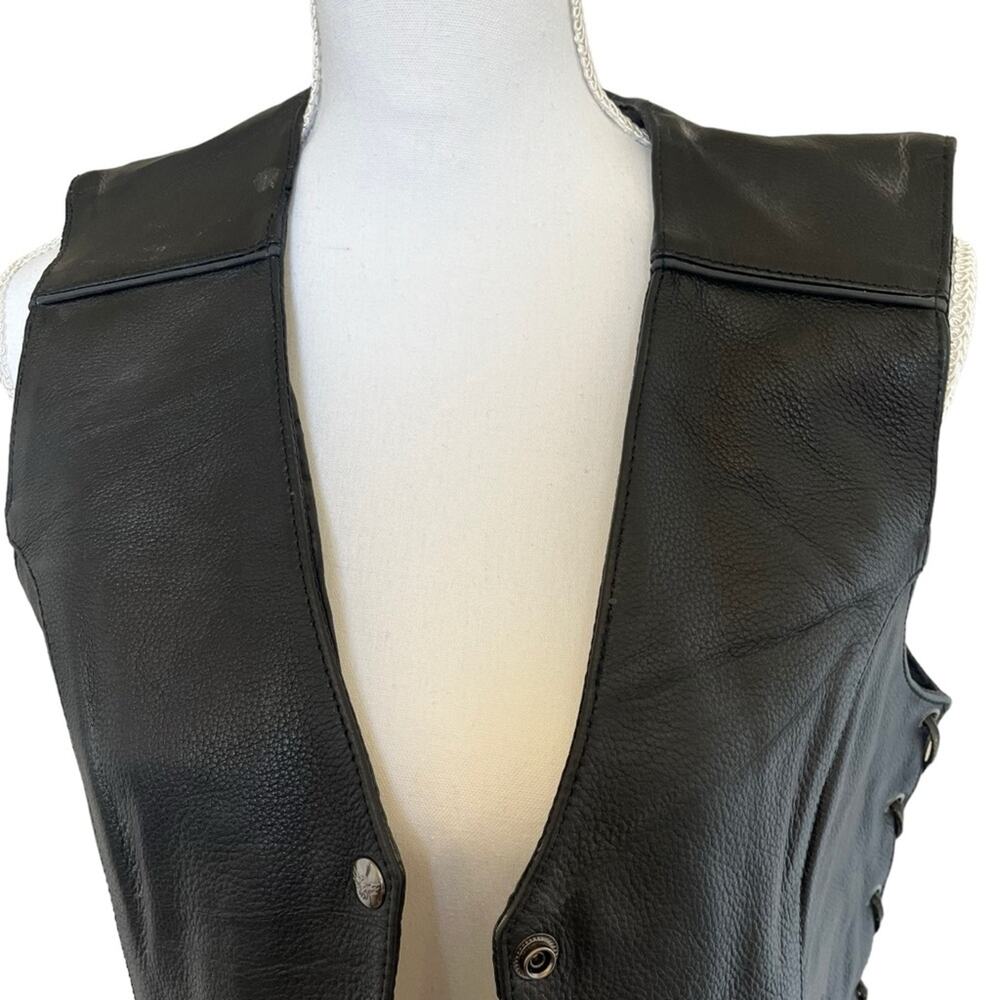 Milwaukee Leather Women's Vest Stud and Wings Size S Black Purple Moto NWT Biker - Picture 9 of 14
